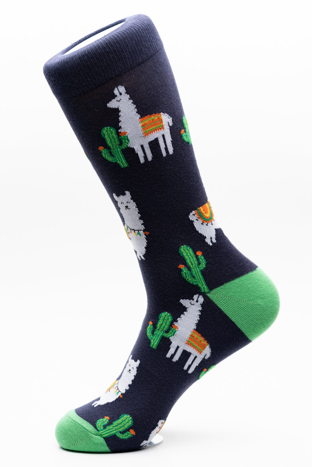 Llamas and cactus funky crew socks