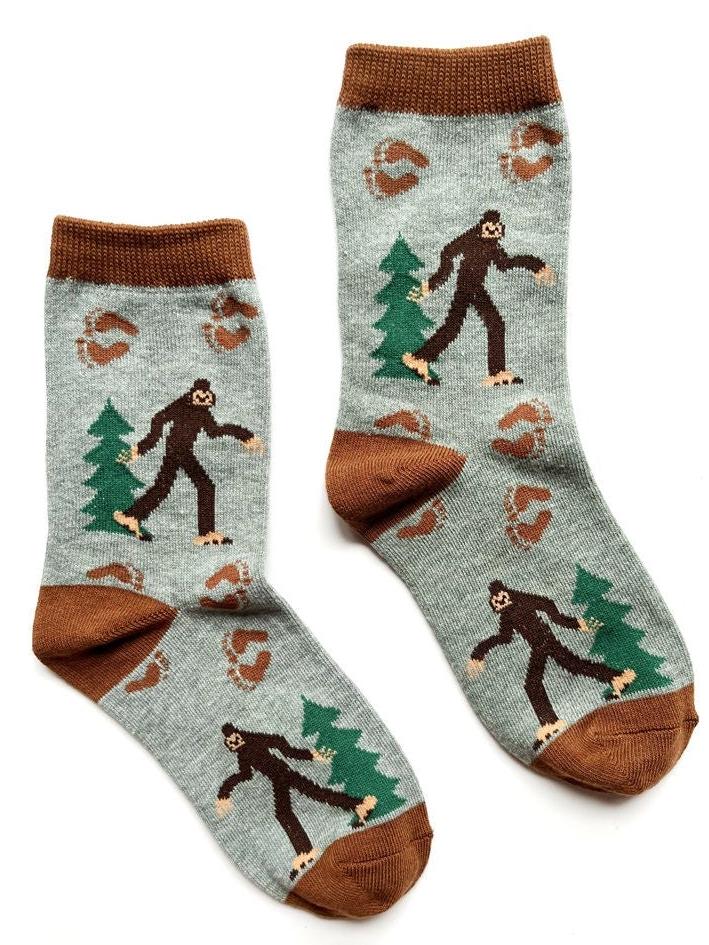 Novelty Sasquatch socks kids
