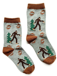 Novelty Sasquatch socks kids