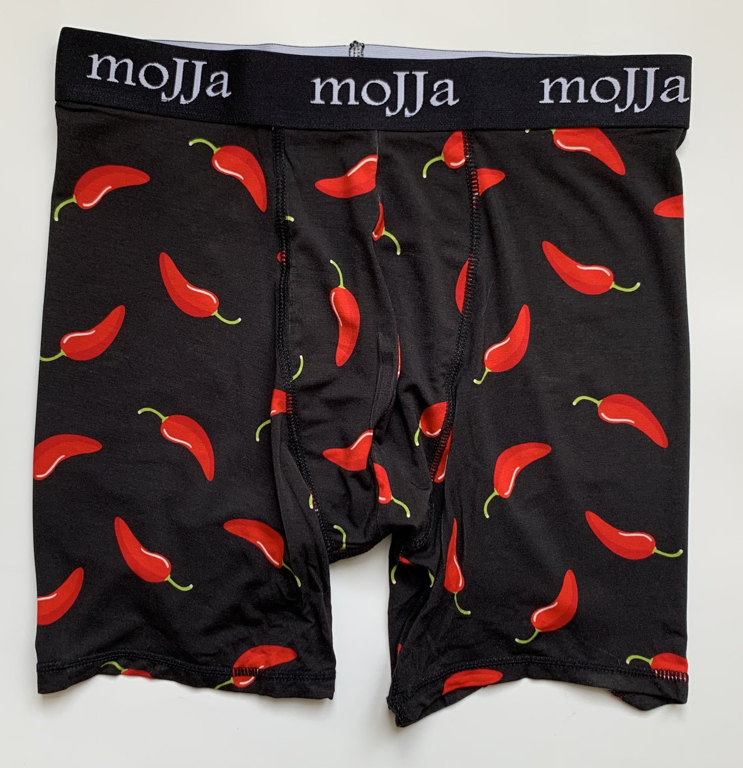 A-dam green boxer briefs with chilli peppers from GOTS organic cotton