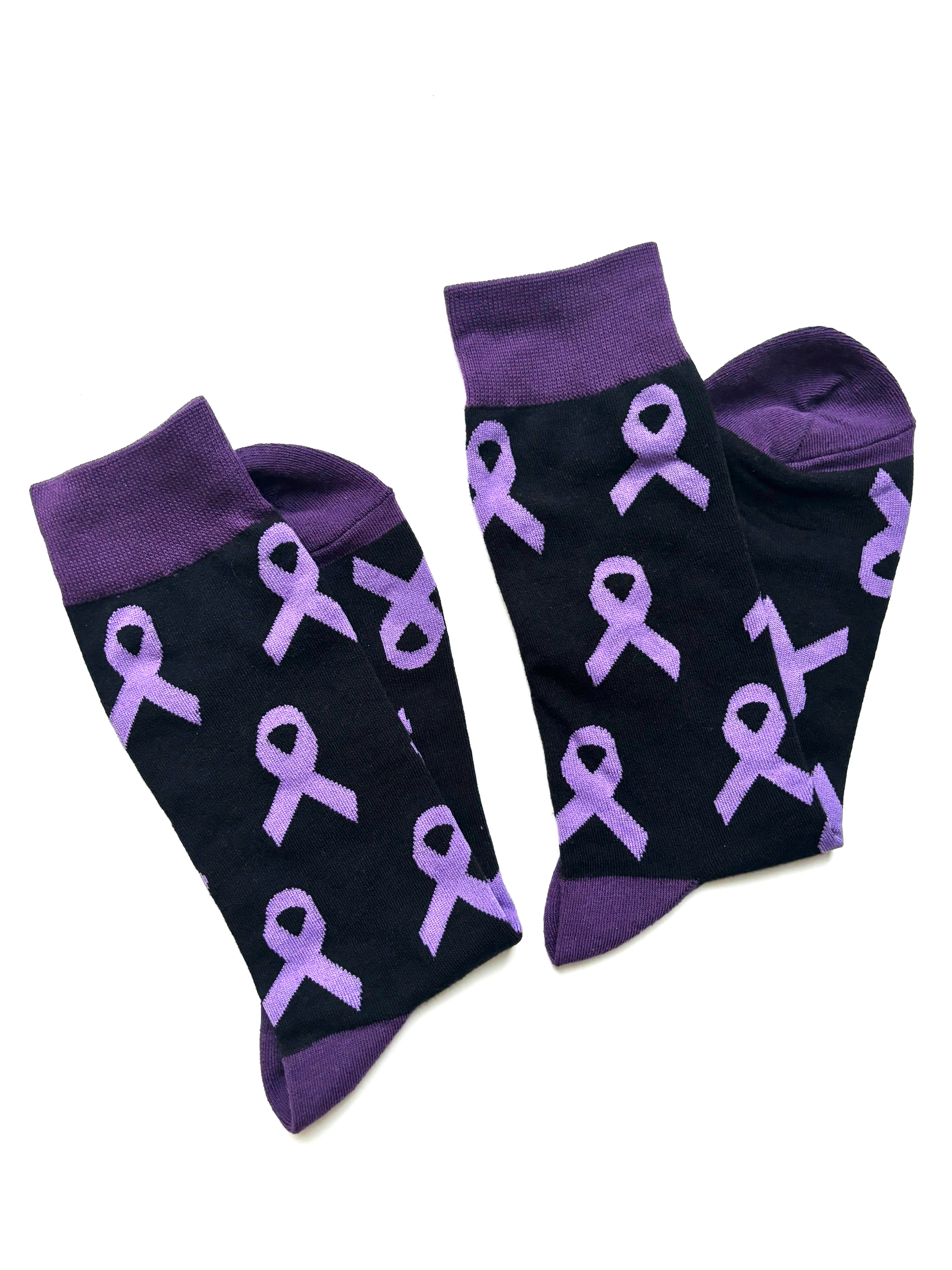 Purple Ribbon Socks
