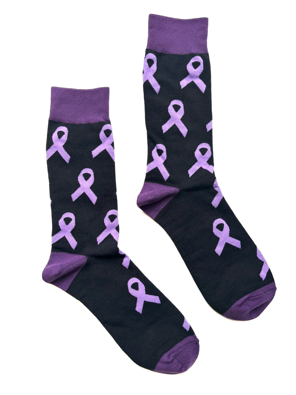Purple ribbon socks for Sunny Day Camps