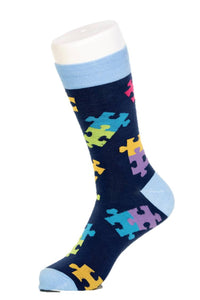 Puzzle crew socks adults