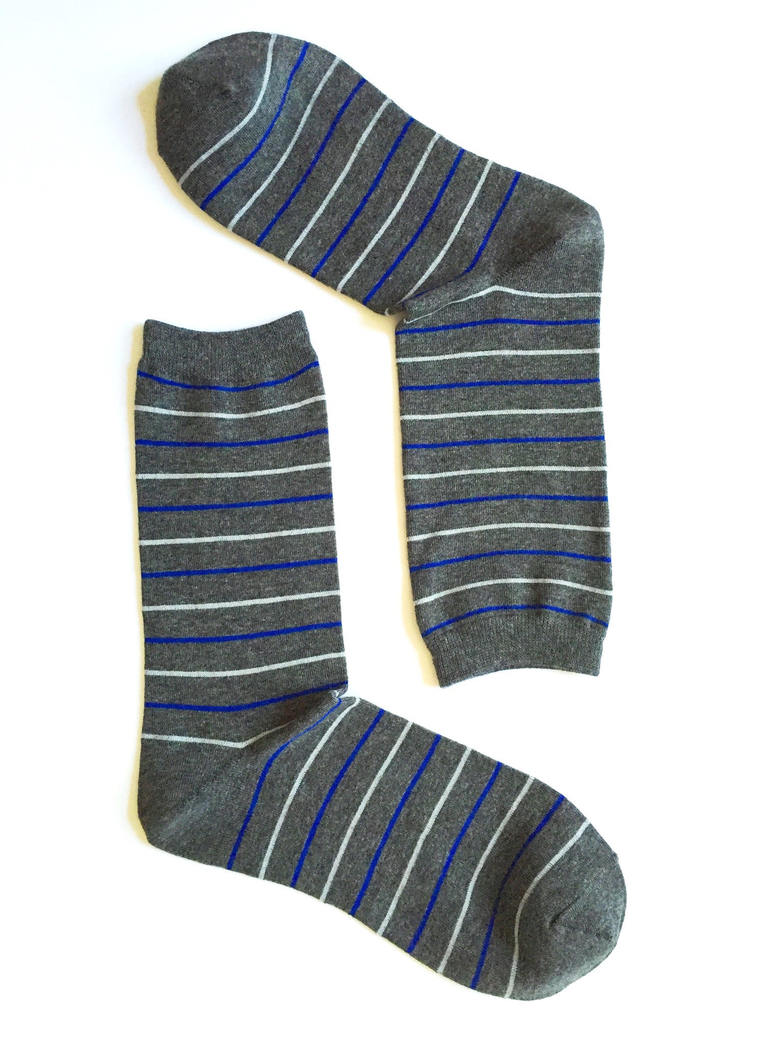 FINE LINES - BLUE CREW SOCKS