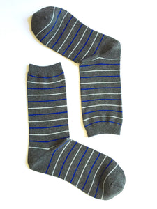 FINE LINES - BLUE CREW SOCKS