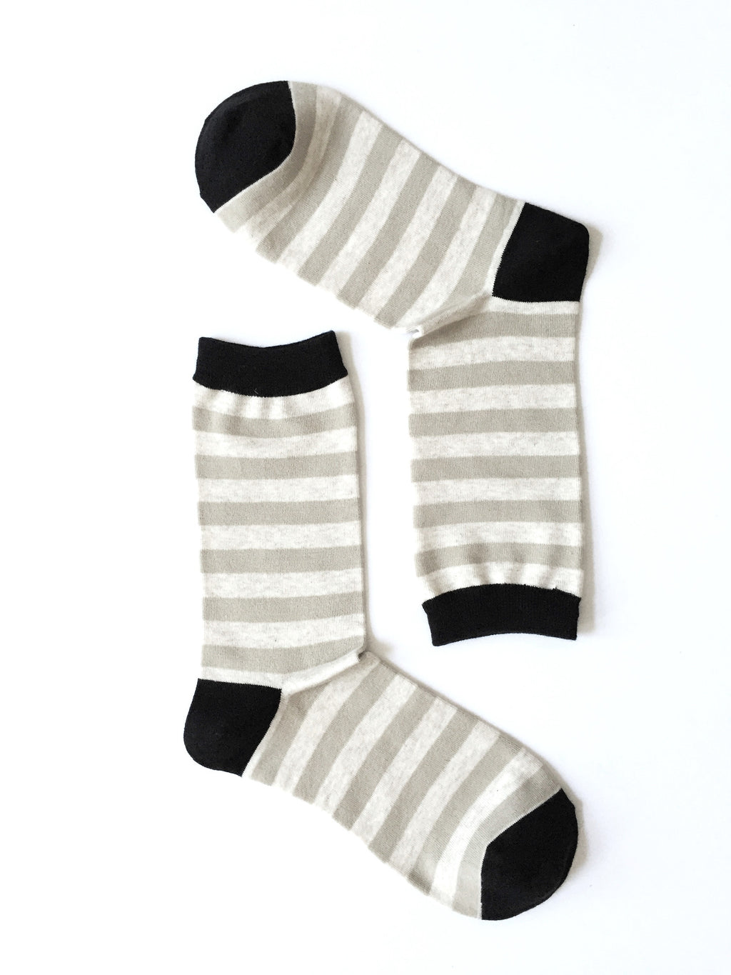 ZEBRA STRIPES BROWN CREW SOCKS