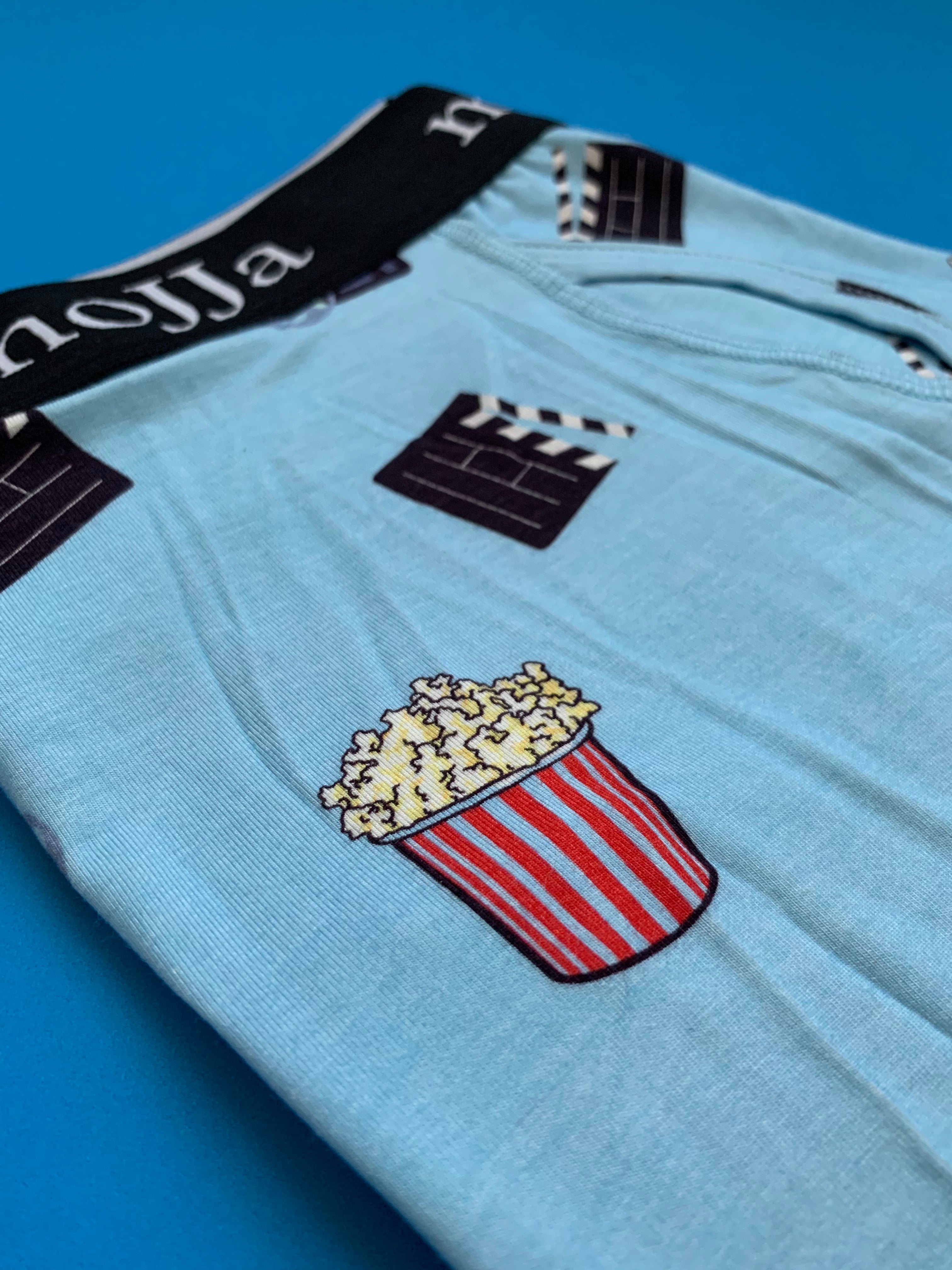 Movie and Popcorn Boxer Briefs Underwear