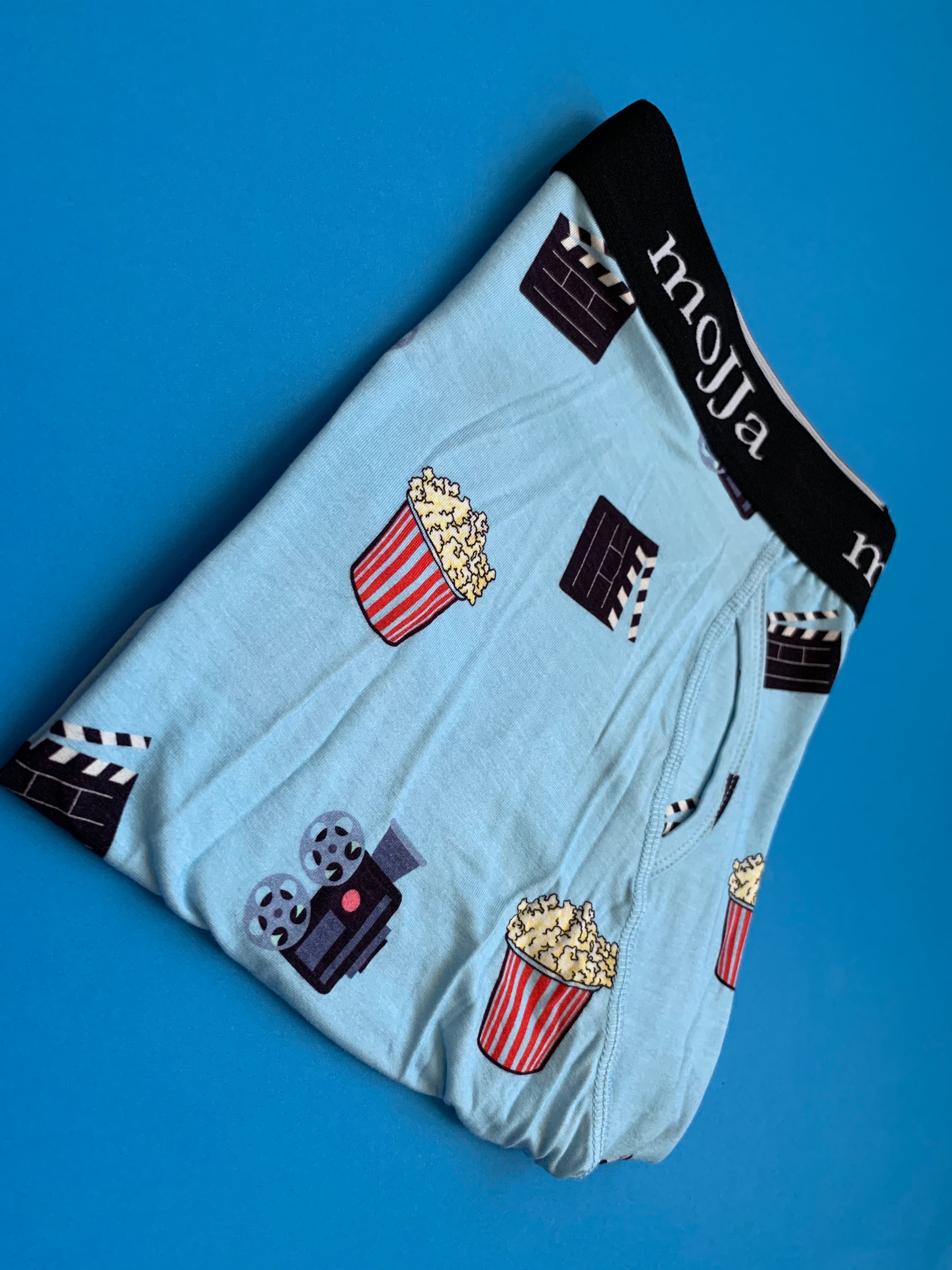 Movie and Popcorn Boxer Briefs Underwear