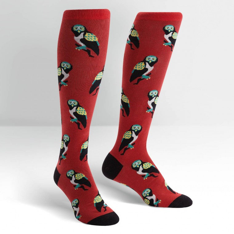 BIRDS OF PREY OWL KNEE HIGH SOCKS