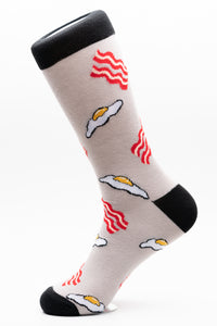 Bacon and eggs fun crew socks