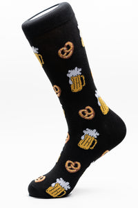 Beer and Pretzels Funky Crew Socks