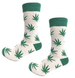 Weed cannabis funky crew socks