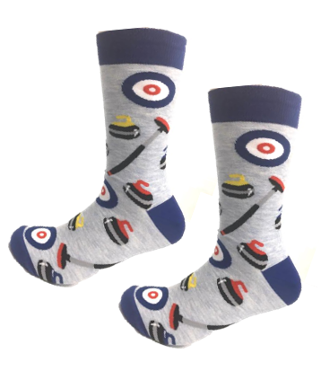 Curling fun crew socks