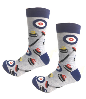 Curling fun crew socks