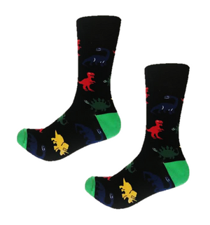Funky Dinosaur crew socks from Canada online sock store