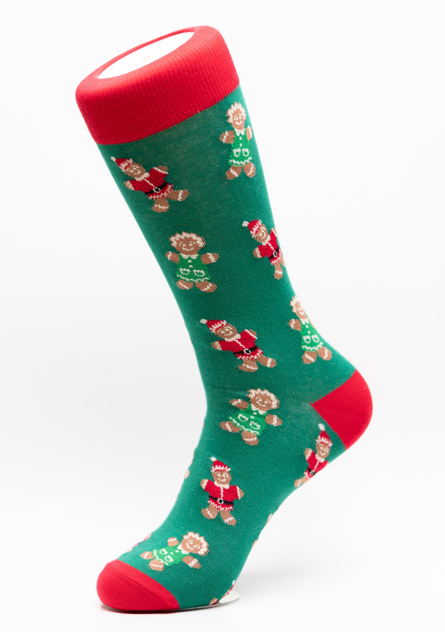Gingerbread men women crew socks