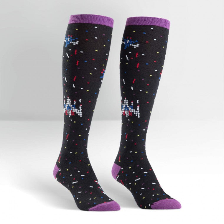 Space invader knee high socks from Canada funky online store