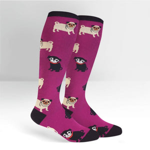 Pug life knee high socks