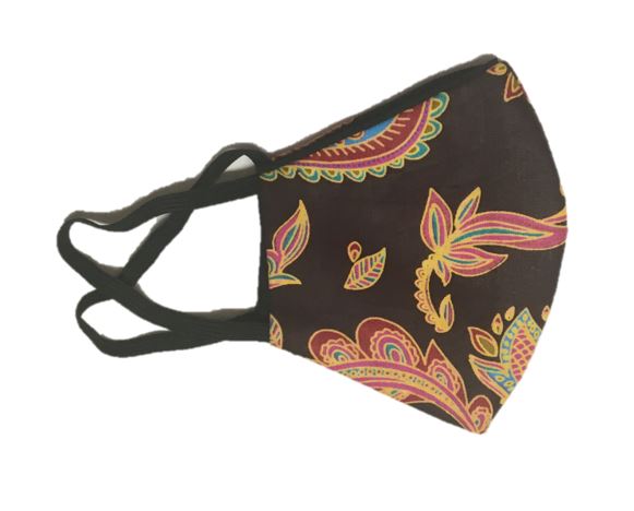 Face Mask - Paisley Maroon