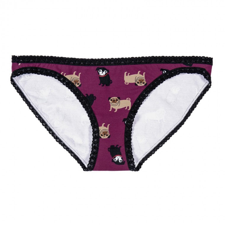 Pug Life Bikini Briefs | Underwear Club