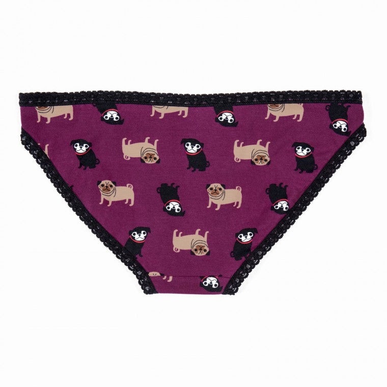 Pug Life Bikini Briefs | Underwear Subscription Club