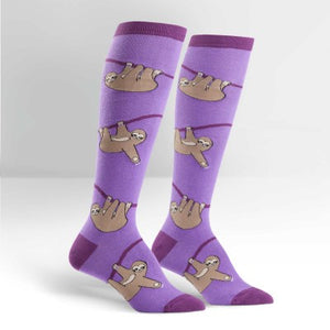 Funky Knee High Socks | Sloth socks by Sock it to me