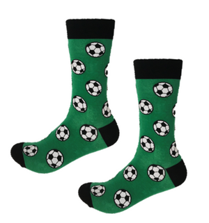 Funky soccer ball crew socks