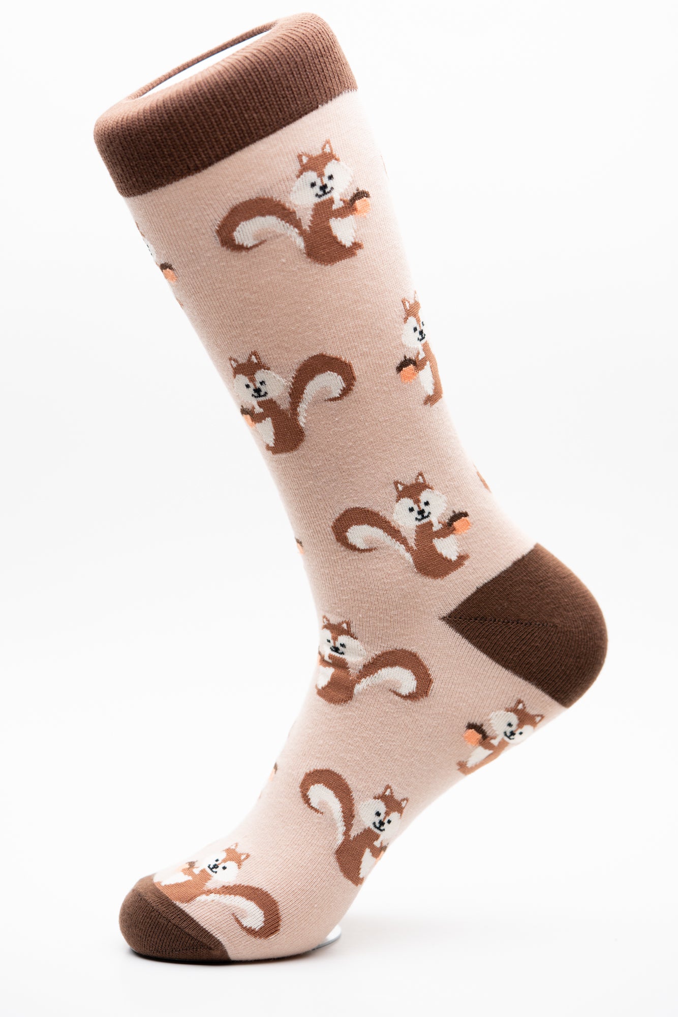 Squirrels fun crew socks