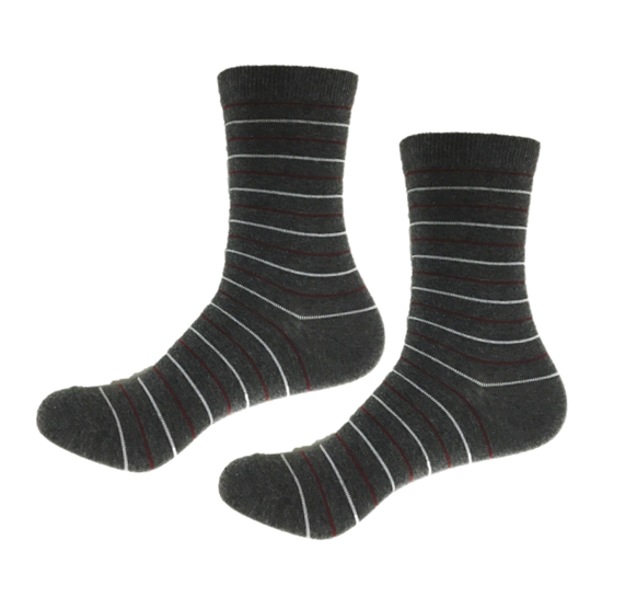 Comfortable socks with thin stripes