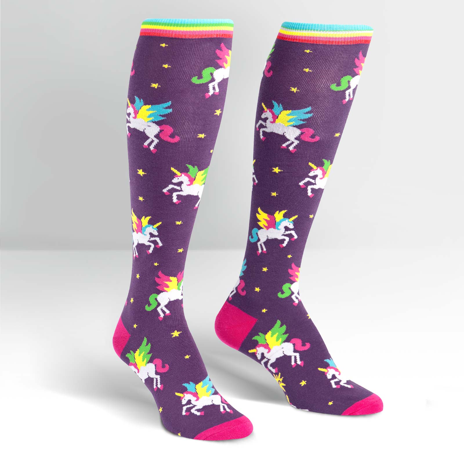 Flying Unicorn Funky Knee High Socks