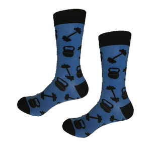 Weight lifting funky crew socks